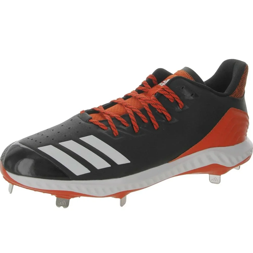 Adidas Mens Icon Bounce Baseball Cleats CG5248 Black Orange White NIB - Size 15‎